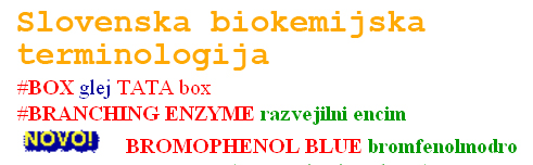 Slovenska biokemijska terminologija